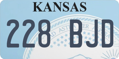 KS license plate 228BJD