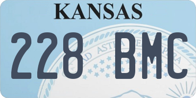 KS license plate 228BMC