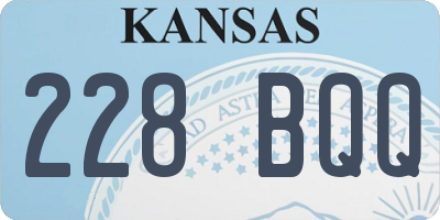 KS license plate 228BQQ