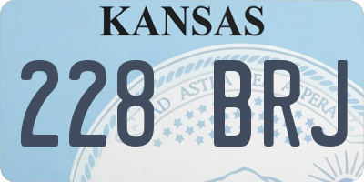 KS license plate 228BRJ