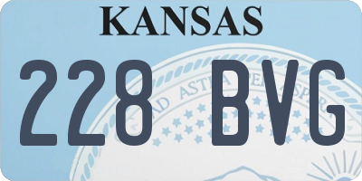 KS license plate 228BVG