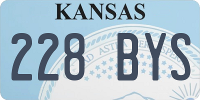 KS license plate 228BYS