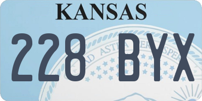 KS license plate 228BYX