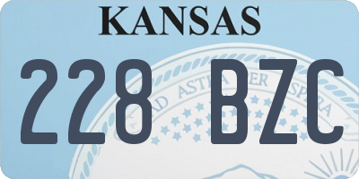 KS license plate 228BZC