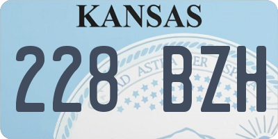 KS license plate 228BZH