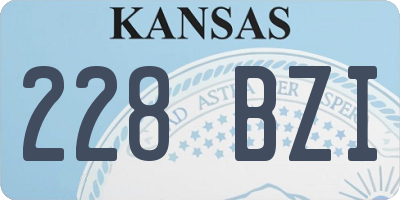 KS license plate 228BZI