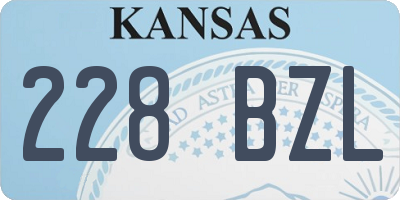 KS license plate 228BZL