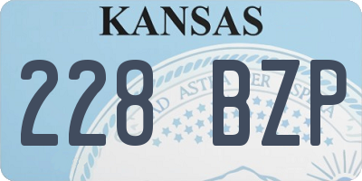 KS license plate 228BZP