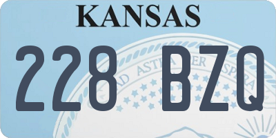 KS license plate 228BZQ