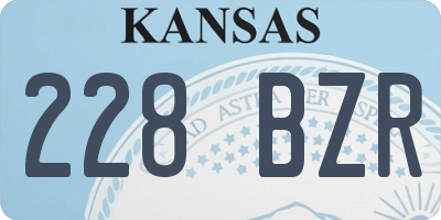 KS license plate 228BZR