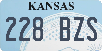 KS license plate 228BZS