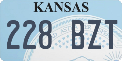 KS license plate 228BZT