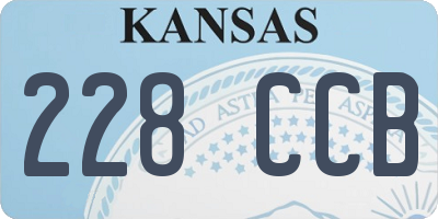 KS license plate 228CCB