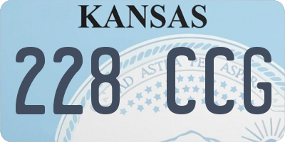 KS license plate 228CCG