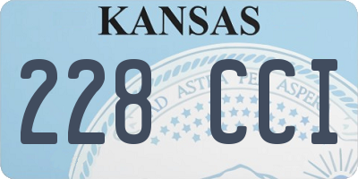 KS license plate 228CCI