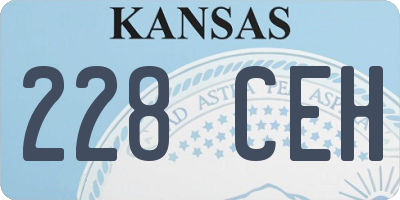 KS license plate 228CEH