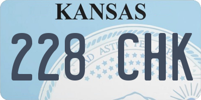 KS license plate 228CHK