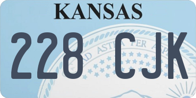 KS license plate 228CJK