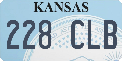 KS license plate 228CLB