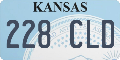 KS license plate 228CLD