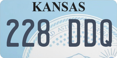 KS license plate 228DDQ