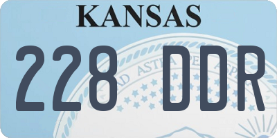 KS license plate 228DDR