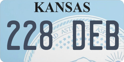 KS license plate 228DEB