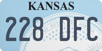KS license plate 228DFC