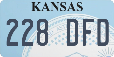 KS license plate 228DFD