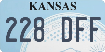 KS license plate 228DFF