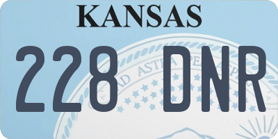 KS license plate 228DNR
