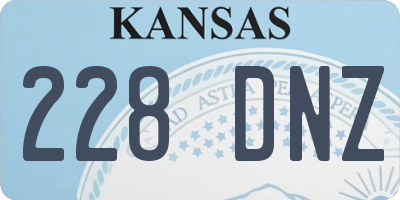 KS license plate 228DNZ