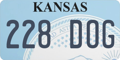 KS license plate 228DOG