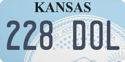 KS license plate 228DOL