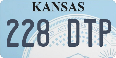 KS license plate 228DTP