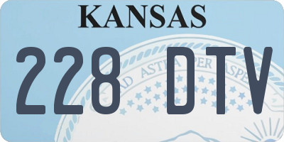KS license plate 228DTV