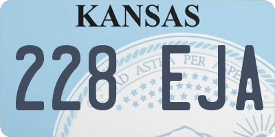 KS license plate 228EJA