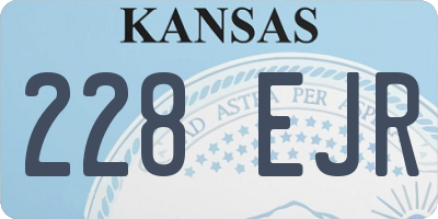 KS license plate 228EJR