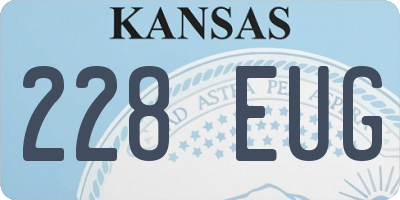 KS license plate 228EUG