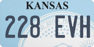 KS license plate 228EVH