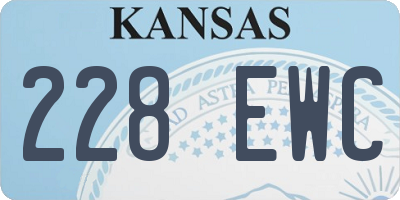 KS license plate 228EWC