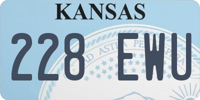 KS license plate 228EWU