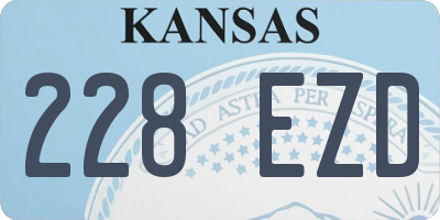 KS license plate 228EZD