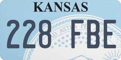 KS license plate 228FBE