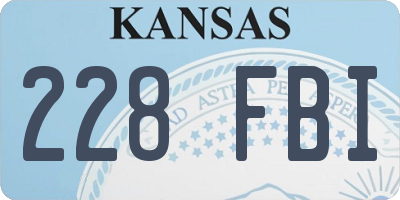 KS license plate 228FBI