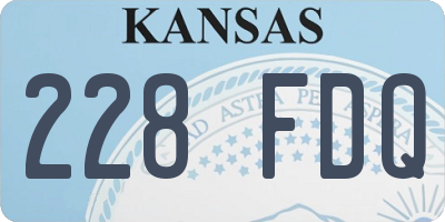 KS license plate 228FDQ