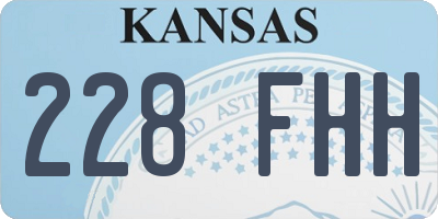 KS license plate 228FHH