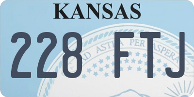 KS license plate 228FTJ