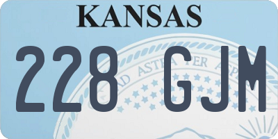 KS license plate 228GJM