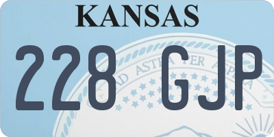 KS license plate 228GJP